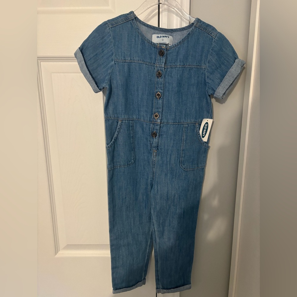 Brand new girls denim jumpsuit